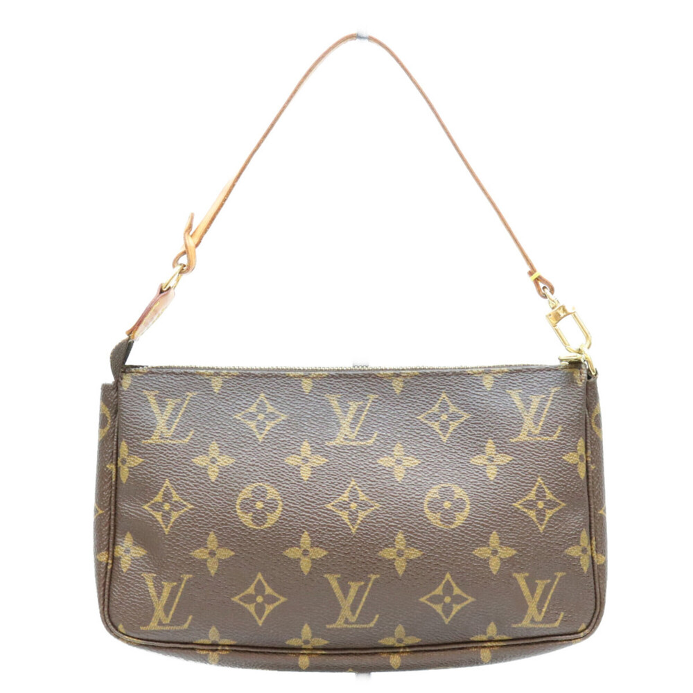 LOUIS VUITTON M51980 Monogram Pochette Accessoires Handbag, Brown with Gold H...